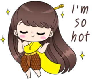 💁 I'm so hot desenho animado, mulher, sexy, fofo, adesivo, ilustração telegram sticker