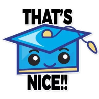 😃 THAT'S NICE!! formatura, celebração, educação, chapéu de formatura, acadêmico telegram sticker