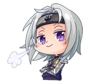 😌 Chibi, Stile anime, Manga, Cartone animato, Kawaii, Adesivo, Carino telegram sticker