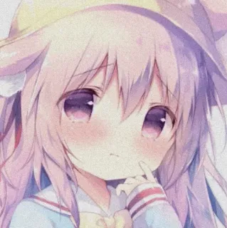 🍇 动漫, 女孩, 可爱, 粉色, 卡哇伊 telegram sticker