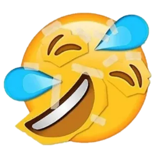 🤣 emoji, laughing, crying, lol, internet meme, humor telegram sticker