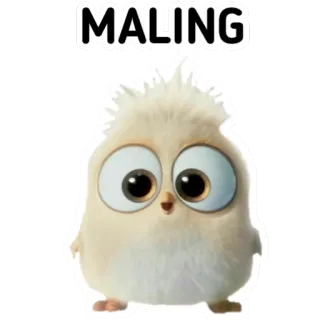 🙃 MALING pájaro, lindo, pollito, dibujo animado, animal, divertido telegram sticker