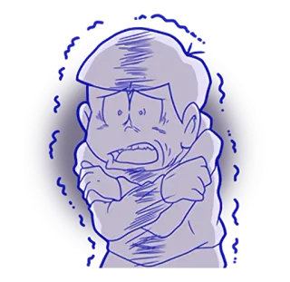 ⛄ Hoạt hình, Nhân vật, Run rẩy, Lạnh, Anime telegram sticker