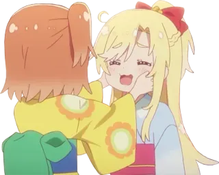 🤗 Anime, Kawaii, Słodkie, Kreskówka, Dziewczyna, Przyjaźń telegram sticker