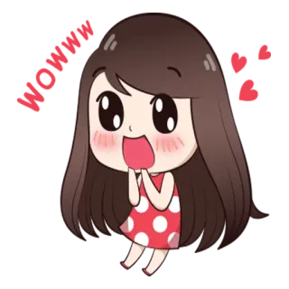 😍 cartoon, chibi, cute, girl, anime, happy telegram sticker