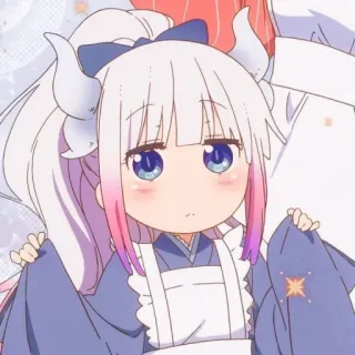 💕 Kanna Kamui Miss Kobayashi's Dragon Maid Anime, Kawaii, Drago, Carino, Kanna, Miss Kobayashi's Dragon Maid telegram sticker