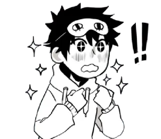 ✨ anime, cartoon, surprised, sleep mask, cute, shocked telegram sticker