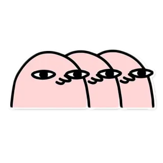 👯 Blob, Lucu, Ekspresi, Karakter, Kawaii telegram sticker