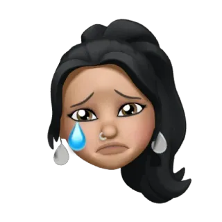 💧 Memoji, weinen, traurig, tränen, avatar, emotional, gesicht whatsapp sticker