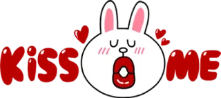 😘 KISS ME ciuman, cinta, kelinci, valentine, imut telegram sticker