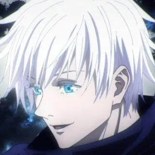 🥡 Satoru Gojo Jujutsu Kaisen anime, manga, Satoru Gojo, Jujutsu Kaisen, white hair, blue eyes telegram sticker