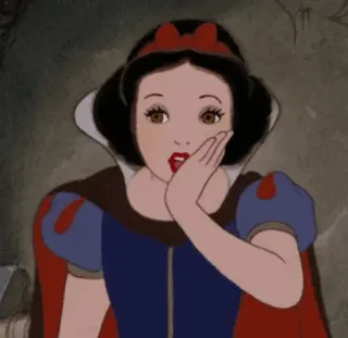 ⛄️ Snow White Snow White and the Seven Dwarfs 디즈니, 만화, 공주, 백설공주 telegram sticker
