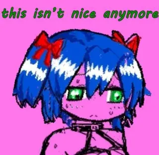 😔 this isn't nice anymore anime, mangá, garota, triste whatsapp sticker