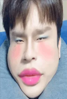 😌 face, makeup, person, portrait, beauty whatsapp sticker