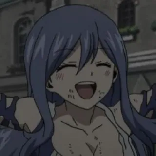 🌊 Juvia Lockser Fairy Tail Anime, Fairy Tail, Juvia Lockser, Personnage telegram sticker