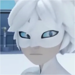 😟 Chat Blanc Miraculous Ladybug 动漫, 卡通, 猫, 超级英雄, 夏诺, 瓢虫雷迪 whatsapp sticker