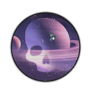 💀 skull, space, rocket, planet, galaxy, stars telegram sticker