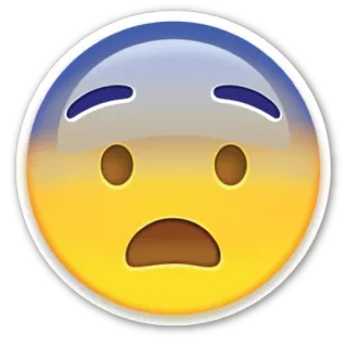 😨 emoji, preoccupato, triste, spaventato, ansioso, faccia telegram sticker