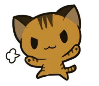 😤 แมว, โกรธ, การ์ตูน, ภาพประกอบ, น่ารัก, สัตว์ whatsapp sticker