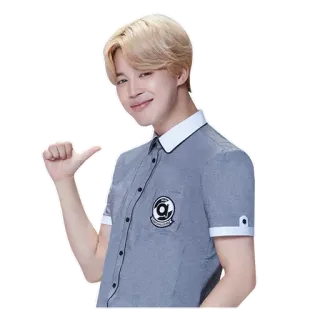 👍 Jimin kpop, jimin, bts, idol, kciuk w górę, koreański, piosenkarz telegram sticker