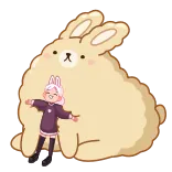 🐇 rabbit, bunny, cute, kawaii, animal, cartoon telegram sticker