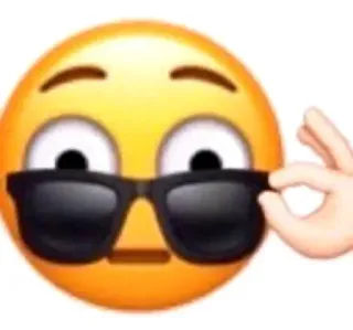 😳 emoji, sunglasses, cool, emoticon, funny whatsapp sticker