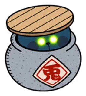 👀 鬼 hantu, panci, kartun, setan, roh telegram sticker