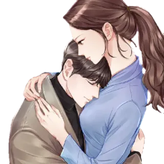 🤗 пара, любовь, объятия, романтика, нежность telegram sticker