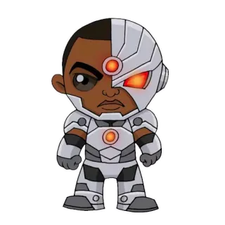 🙂 Cyborg Kartun, Cyborg, Robot, Teen Titans, Superhero telegram sticker
