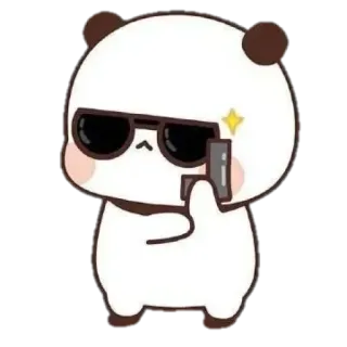 🦋 Panda, Cartoon, Stinkefinger, Beleidigend, Cool, Sonnenbrille telegram sticker