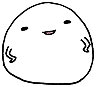 😎 Блоб, Белый, Милый, Мультик, Простой, Персонаж whatsapp sticker