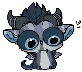 😃 Desenho animado, Animal, Fofo, Monstro, Adesivo, Ilustração telegram sticker