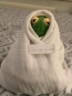 🐸 Kermit I love you so much Kermit la rana, amore, carino, messaggio, affetto, salutare telegram sticker