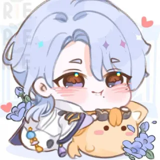 🎐 Ayato Genshin Impact anime, chibi, cute, fanart, game, genshin impact, ayato telegram sticker