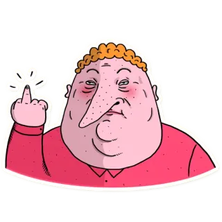 😎 Stinkefinger, unhöflich, beleidigend, Cartoon, Illustration, beleidigende Geste, wütend, provokativ telegram sticker