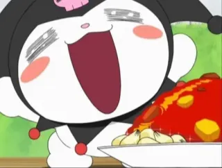 💕 Kuromi Kuromi, Sanrio, Anime, Dibujos animados, Comida telegram sticker