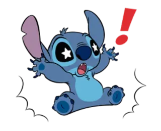 😂 Stitch Стич, Дисней, мультфильм, инопланетянин, восклицание, милый, удивлен telegram sticker
