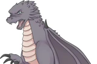 ☠ dragón, fantasía, enfadado, criatura, reptil, monstruo whatsapp sticker