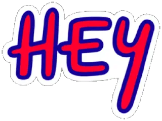 👋 HEY salam, kata, HEY, frasa, ramah, santai telegram sticker