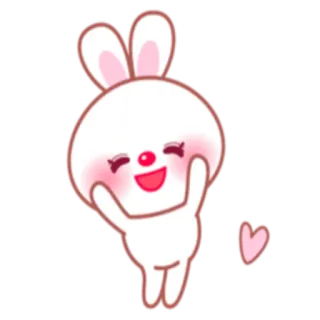 ☺️ bunny, cute, sticker, heart, animal, cartoon whatsapp sticker