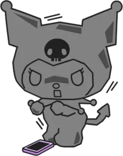 💬 Kuromi Куроми, Sanrio, персонаж, милый, каваий, мультфильм, аниме telegram sticker