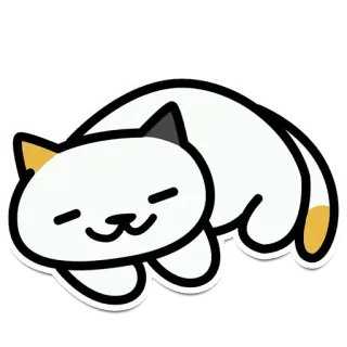 🤭 кот, спящий, милый, животное, мультик, каваи, домашнее животное whatsapp sticker