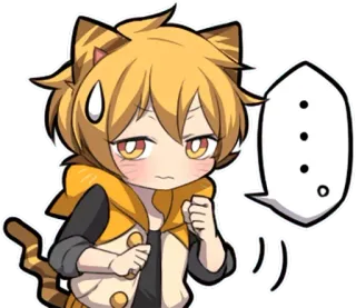 😓 anime, cat, character, cute, kawaii, sticker whatsapp sticker