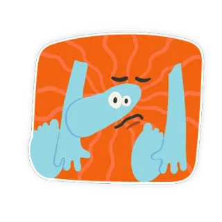 ☹️ Desenho animado, Dedo do meio, Ofensivo telegram sticker