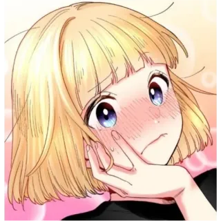 ✨ Anime, Manga, Blozen, Schattig, Meisje, Illustratie telegram sticker