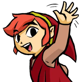 👋 Link videojuego, The Legend of Zelda, Nintendo, dibujos animados, personaje, Link telegram sticker