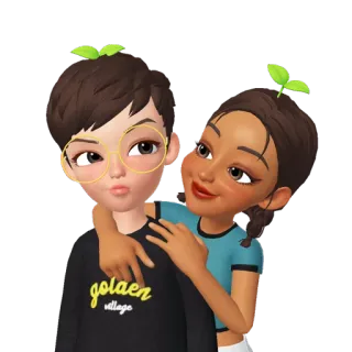 💘 golaer
village Cartoon, Paar, Freundschaft, Illustration, Digitale Kunst, Zepeto whatsapp sticker