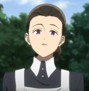 💜 Isabella The Promised Neverland Anime, Charakter, The Promised Neverland, Isabella, Grace Field Haus whatsapp sticker
