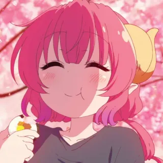 😋 Ilulu Miss Kobayashi's Dragon Maid Anime, Drache, Ilulu, Süß, Essen, Pinke Haare telegram sticker