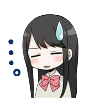 😅 动漫, 卡通, 女孩, 表情, Q版, 可爱 telegram sticker